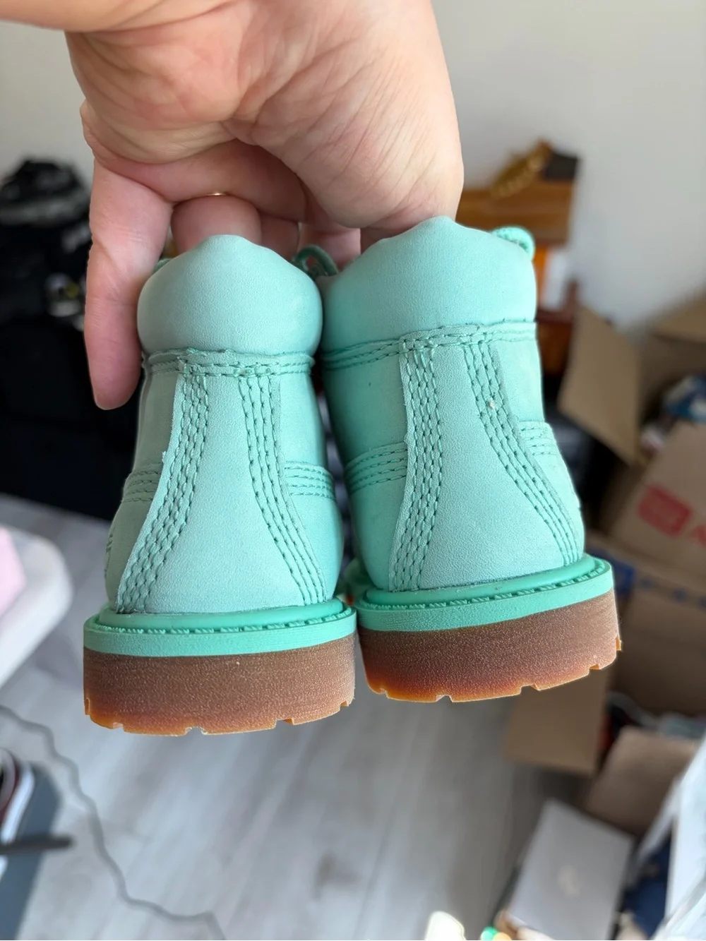 NEW Timberland 50th Anniversary Premium 6” Waterproof Boots Light Green Nubuck